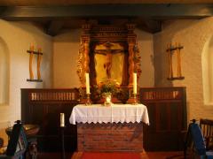 Der Altar aus dem Jahr 1857, seit 1931 in unserer Kirche